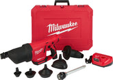 Milwaukee 2572B-21 Drain Cleaning Air Gun Kit, Battery